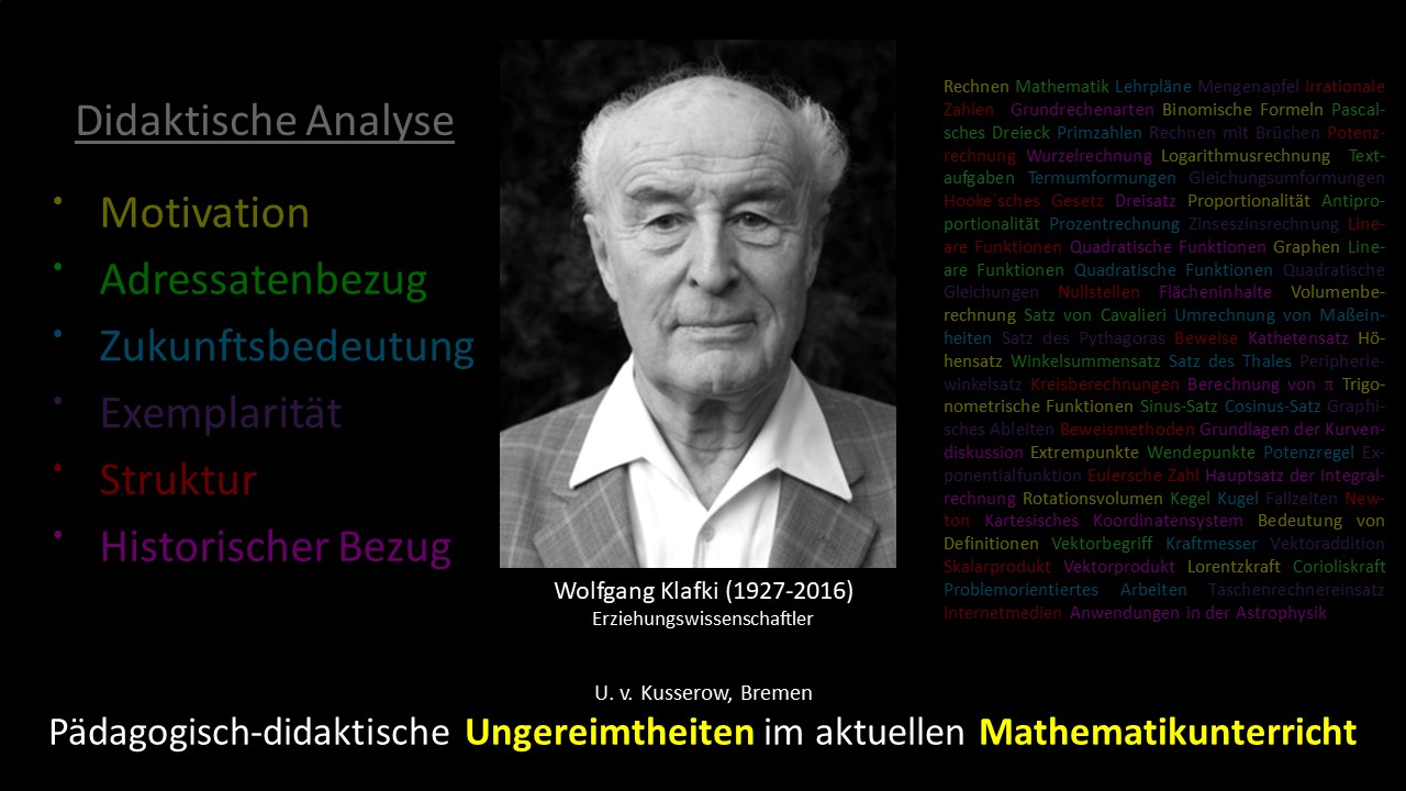 Vortrag MNU 2024 Ungereimheiten Mathematikunterricht