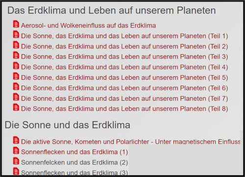 Screenshot Wissenschaftliche Artikel